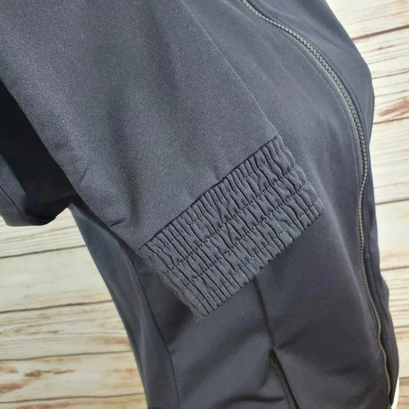 NWT Fabletics Womens Small 4-6 Black Christy Fleece Track Jacket - Picture 6 of 10